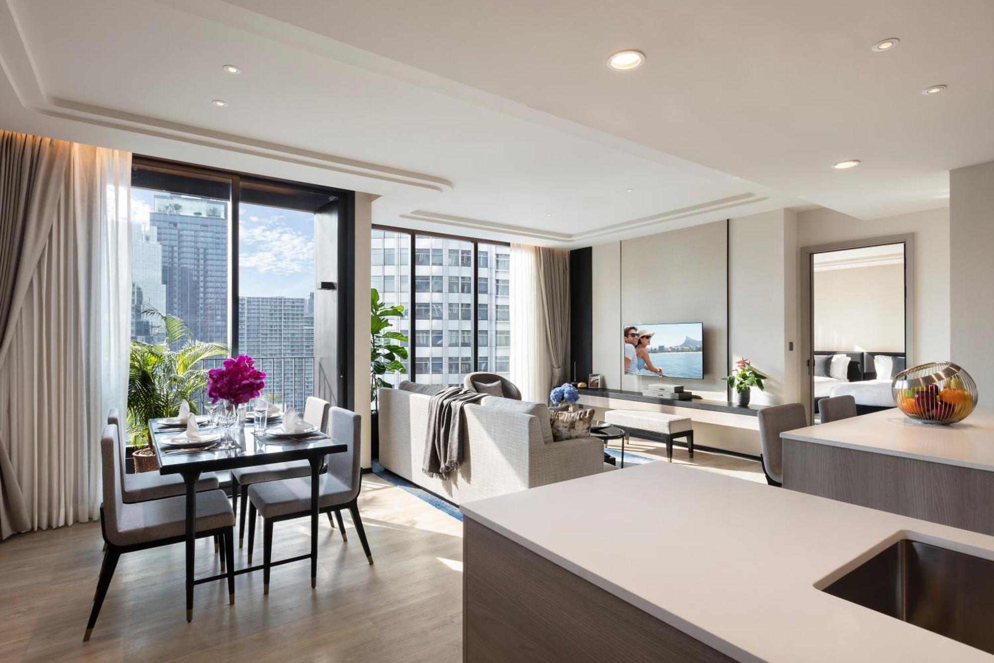 Готель Ascott Thonglor Бангкок Екстер'єр фото The interior of a typical apartment